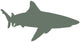 Olive Green Shark Wall Decal