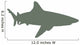 Olive Green Shark Wall Decal