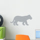 Young Grey Tiger Cub Wall Decal