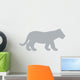 Young Grey Tiger Cub Wall Decal