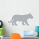 Young Grey Tiger Cub Wall Decal
