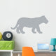Young Grey Tiger Cub Wall Decal