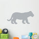 Young Grey Tiger Cub Wall Decal