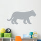 Young Grey Tiger Cub Wall Decal
