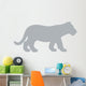 Young Grey Tiger Cub Wall Decal