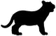 Black Baby Tiger Wall Decal
