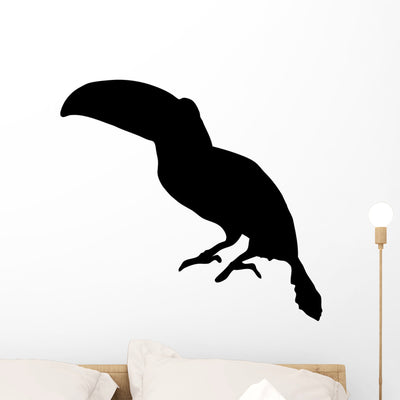 Black Toucan Wall Decal shown on a wall