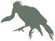 Green Vulture Wall Decal