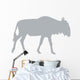 Animal Silhouette Wildebeest Grey Wall Decal