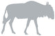 Animal Silhouette Wildebeest Grey Wall Decal