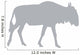 Animal Silhouette Wildebeest Grey Wall Decal