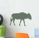 Animal Silhouette Wildebeest Green Wall Decal