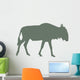 Animal Silhouette Wildebeest Green Wall Decal