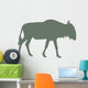 Animal Silhouette Wildebeest Green Wall Decal