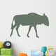 Animal Silhouette Wildebeest Green Wall Decal