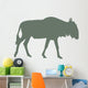 Animal Silhouette Wildebeest Green Wall Decal