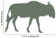Animal Silhouette Wildebeest Green Wall Decal