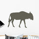 Brown Wildebeest Wall Decal