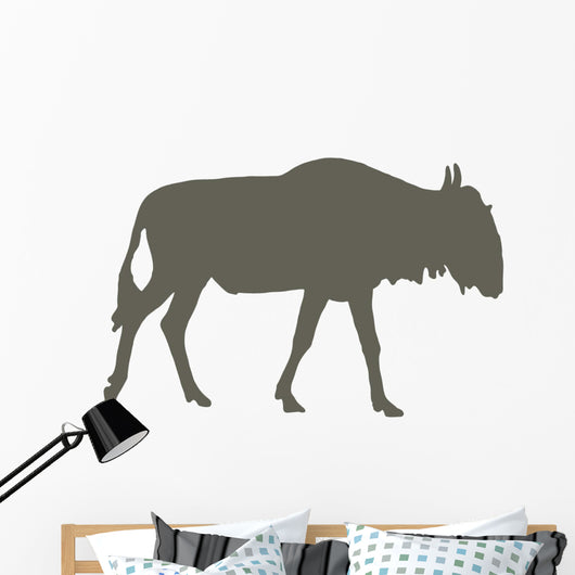 Brown Wildebeest Wall Decal