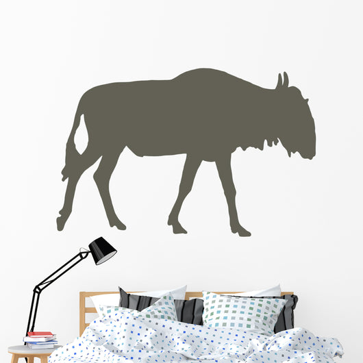 Brown Wildebeest Wall Decal