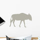 Animal Silhouette Wildebeest Tan Wall Decal