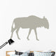 Animal Silhouette Wildebeest Tan Wall Decal