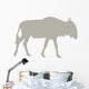Animal Silhouette Wildebeest Tan Wall Decal