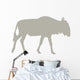 Animal Silhouette Wildebeest Tan Wall Decal