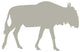 Animal Silhouette Wildebeest Tan Wall Decal