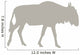 Animal Silhouette Wildebeest Tan Wall Decal