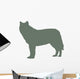 Green Wolf Wall Decal