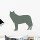 Green Wolf Wall Decal