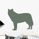 Green Wolf Wall Decal