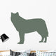 Green Wolf Wall Decal