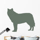 Green Wolf Wall Decal