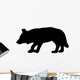 Crouched Hunting Wolf Wall Decal