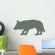 Green Hunting Wolf Wall Decal