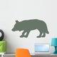 Green Hunting Wolf Wall Decal
