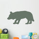 Green Hunting Wolf Wall Decal