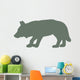 Green Hunting Wolf Wall Decal