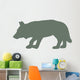 Green Hunting Wolf Wall Decal