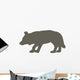 Crouched Brown Wolf Hunting Wall Decal