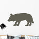 Crouched Brown Wolf Hunting Wall Decal