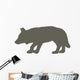Crouched Brown Wolf Hunting Wall Decal