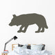 Crouched Brown Wolf Hunting Wall Decal