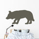 Crouched Brown Wolf Hunting Wall Decal