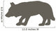 Crouched Brown Wolf Hunting Wall Decal