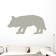 Hunting Tan Wolf Wall Decal