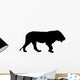 Male Lion Black Wall Decal