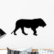 Male Lion Black Wall Decal